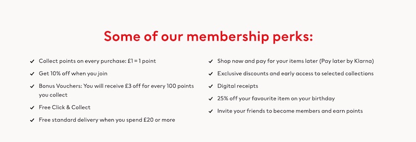 H&M customer loyalty programme