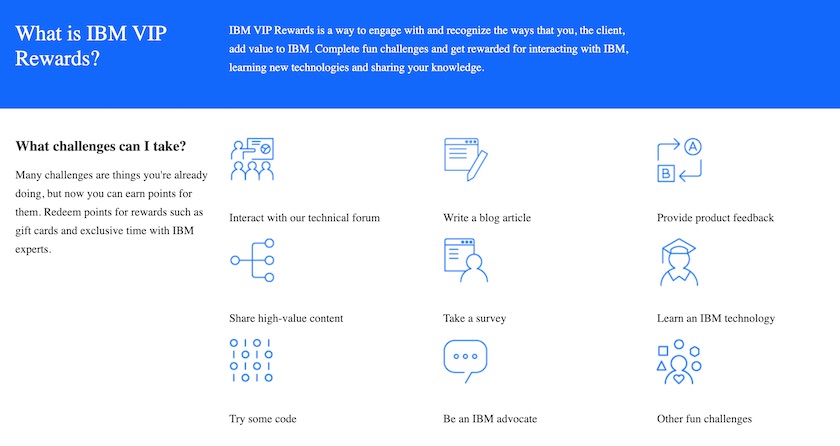 IBM VIP rewards programme