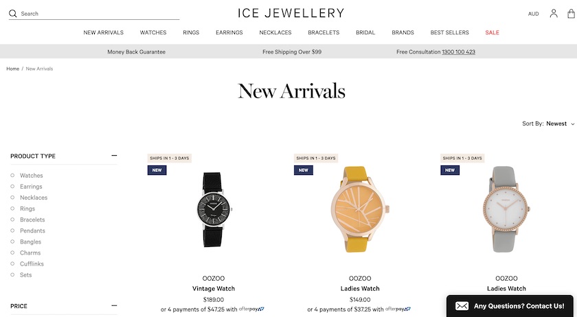 Ice Jewellery website