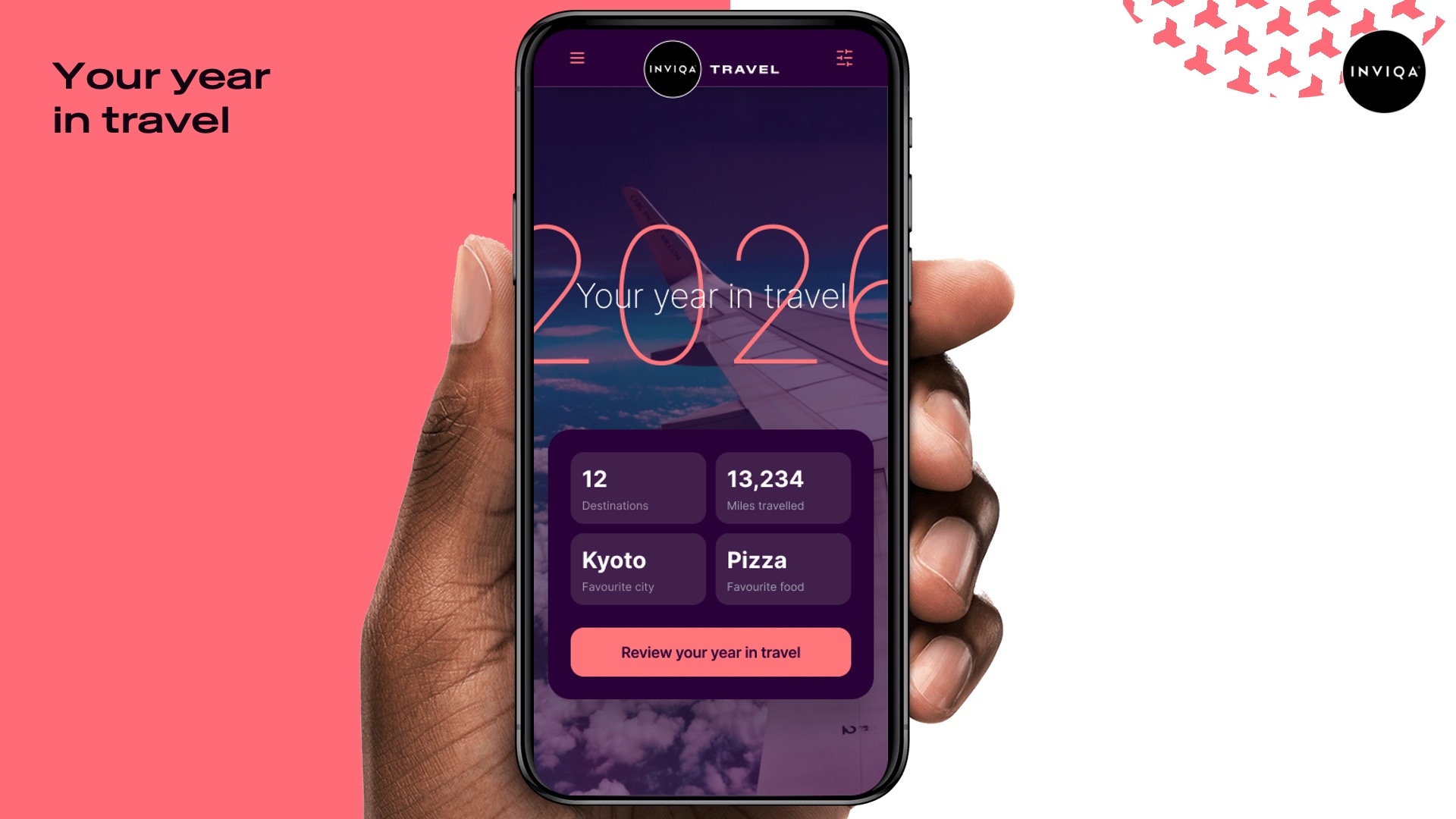 A prototype of a year in travel experience reminiscent of Spotify Wrapped