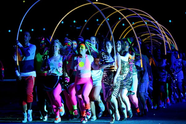 London 2012 opening ceremony with dancers
