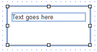 box with 'text goes here'