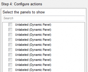 Configure actions