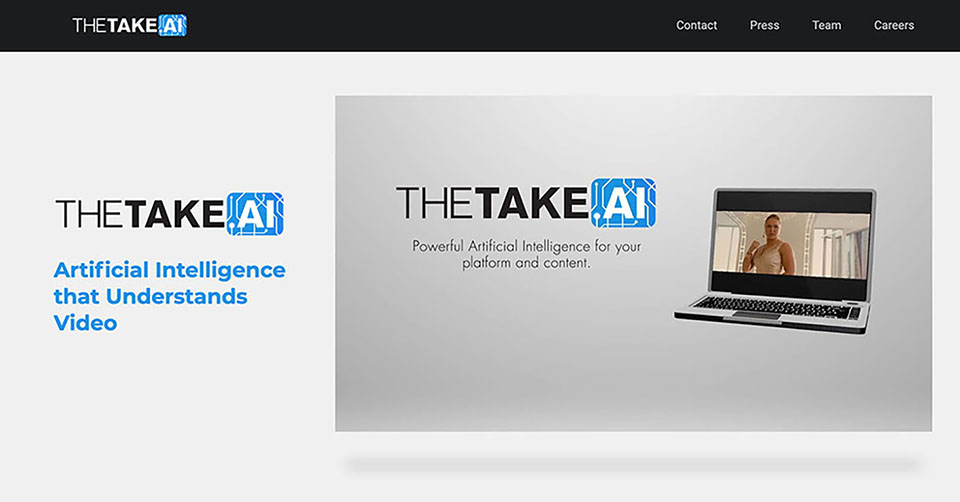 screenshot TheTake.ai website