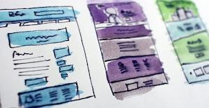UX audit drawings of different site sketches