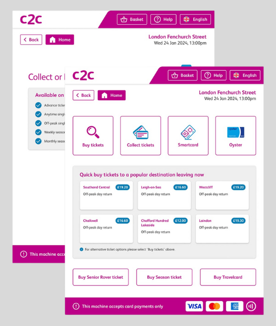 Web view of updated ticket purchasing options